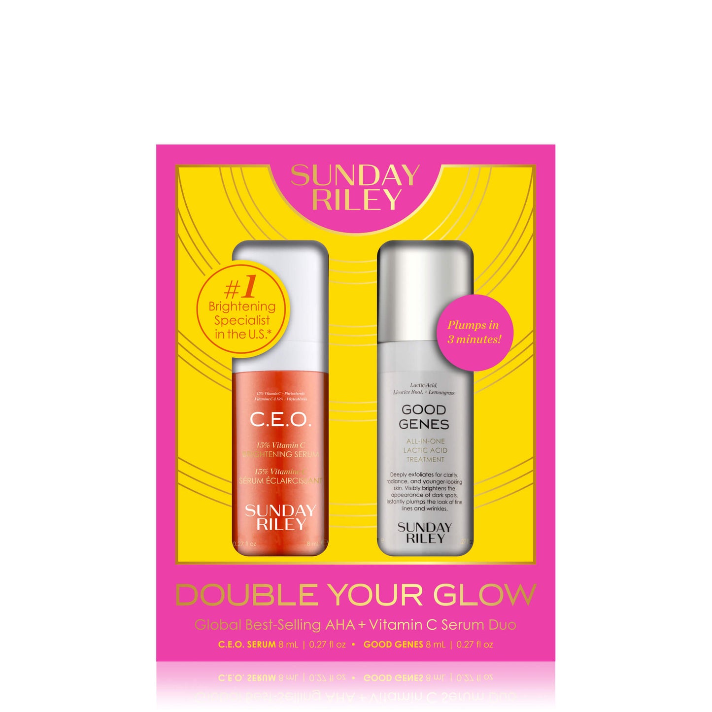 Double Your Glow - Global Best Selling AHA + Vitamin C Serum Duo pack shot